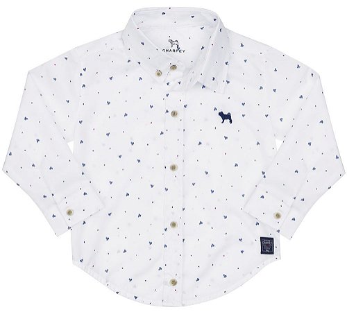 Camisa Social estampada com Mini Print Folhas - Charpey
