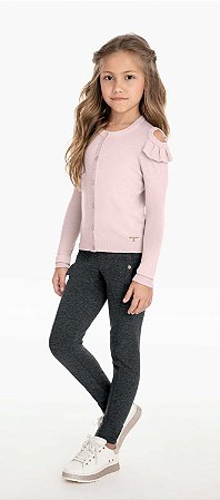 Cardigan Vazado Rosa - Carinhoso