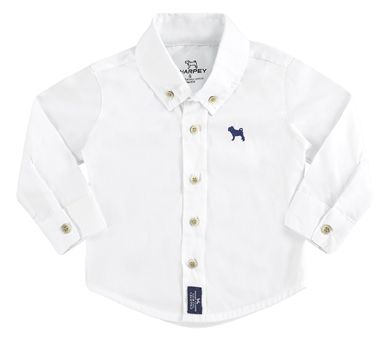 Camisa social em tricoline branca -  Charpey