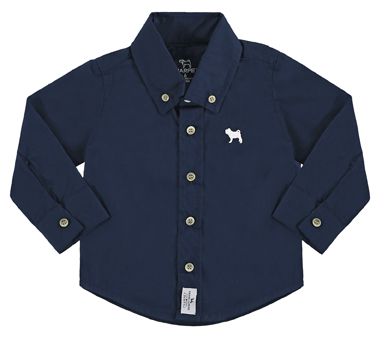 Camisa social em tricoline marinho -  Charpey