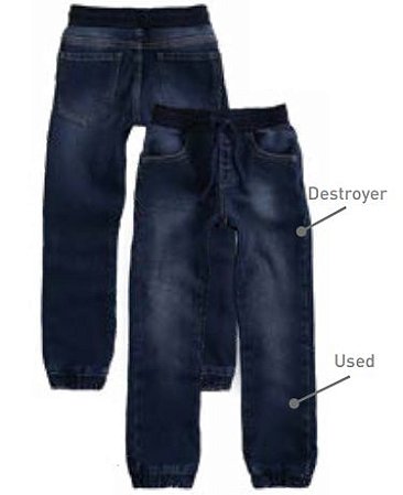 Calça jeans com punho - Carinhoso