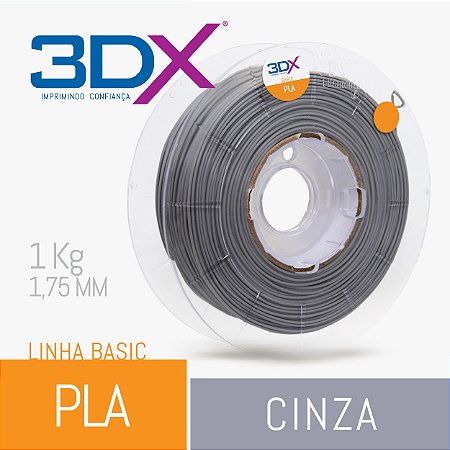 Filamento Pla Basic 1,75 Mm 1kg Cinza