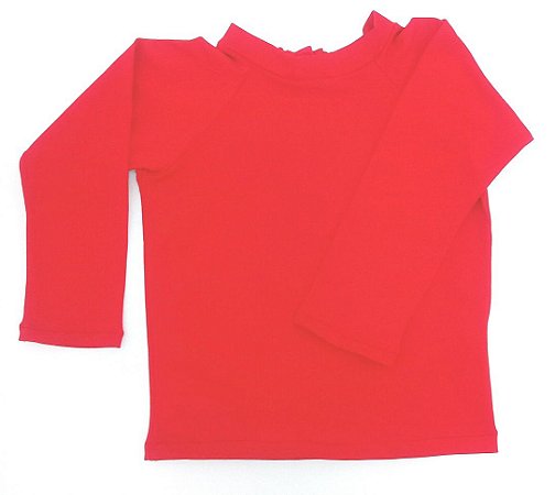 camiseta longa vermelha