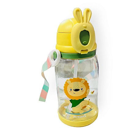 Garrafa Squeeze de Agua Infantil com Canudo e alça 600ml amarela - Zize  Trekos - Artigos para crianças e bebês