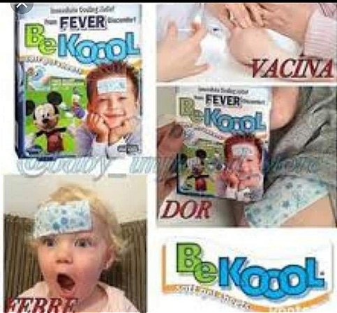 Adesivo Be Kool - contra febre  e reações após a vacina-
