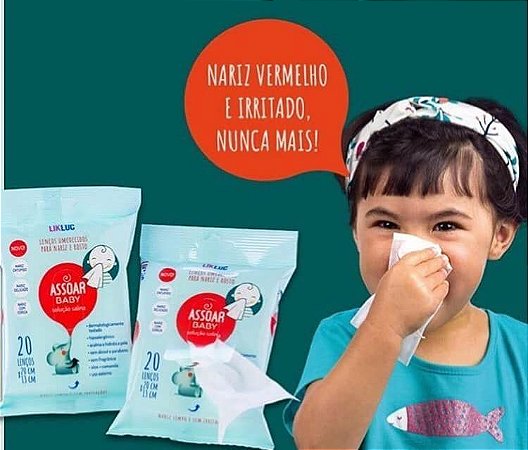 Lenços Umedecidos  Assoar baby Assoar com solução salina