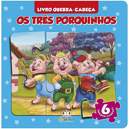 LIVRO QUEBRA-CABEÇA OS TRES PORQUINHOS