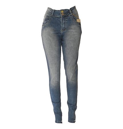 Calça  Jeans Feminina Lavada Plus Size - Preferencial Jeans - [VAREJO]