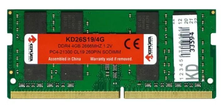 Memória RAM DDR4 KEEPDATA 4G 2666mhz 1.2v Kd26s19/4g