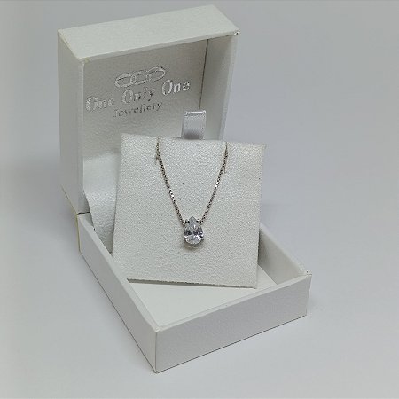 Colar Zircônia Gota