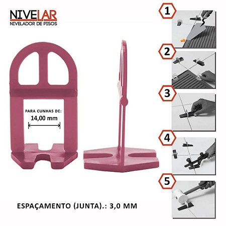 Clips SLIM para Kit Nivelador de Pisos, Porcelanatos, Revestimentos e Cerâmicas  NIVELAR - 700 UN