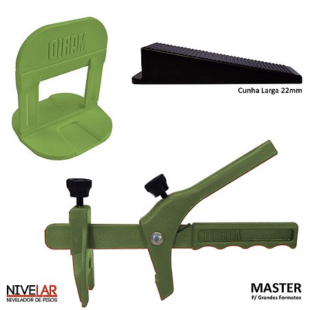 Kit Nivelador Master Piso 500 Clips +100 Cunhas +01 Alicate