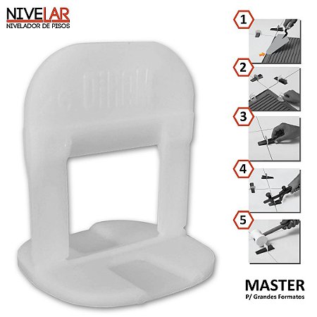 Clip Master Nivelador Espaçador P/ Piso Porcelanato - 250 Und