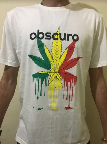 Camiseta OBSCURO Weed Creme