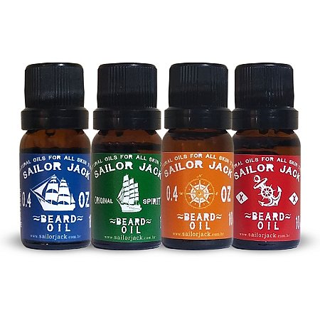 Kit Óleo Para Barba 4 Beard Oil 10ml - Sailor Jack