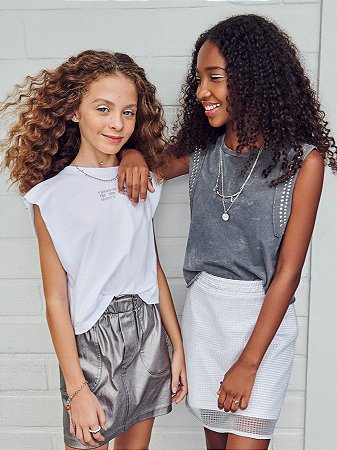 Saia couro preta | Iam Authoria