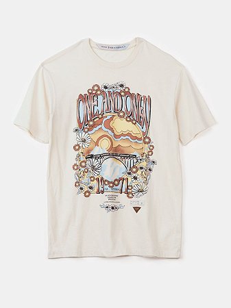 T-Shirt creme estampada | Iam Authoria