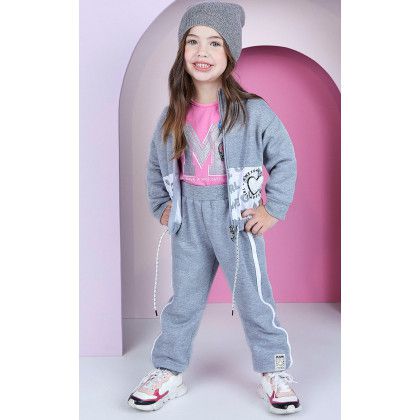Conjunto Casaco/Calça Mescla - Momi
