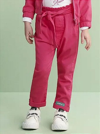 Calça infantil sarja pink | Animê