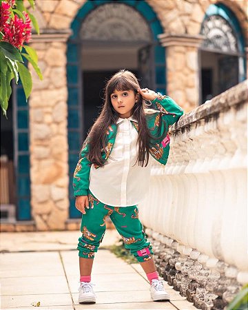 Jaqueta infantil cropped tigres | Animê