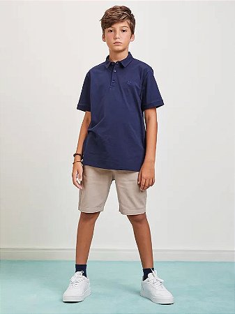 Camiseta polo básica marinho | Youccie