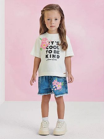 Short jeans bordado | Animê