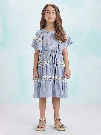 Vestido azul com recortes | Animê