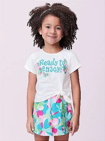 Conjunto blusa e short floral | Momi