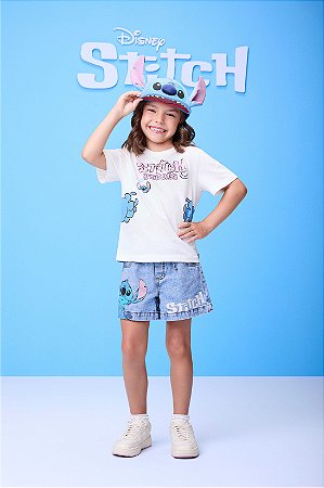 Blusa off white com estampa do Stitch | Momi