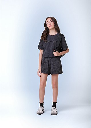 Blusa cropped rise and shine com strass | Iam Authoria