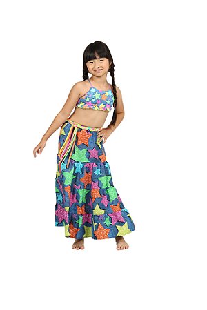 Saida de praia star jeans com cinto | Siri Kids 39050