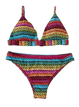 Biquini teen cortininha estampado | Siri Kids