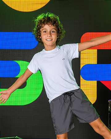 Blusa dry fit branca | Siri Kids