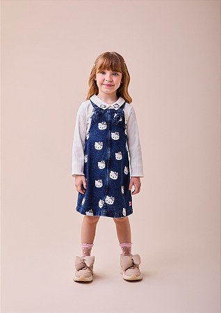 Salopete jeans da Hello Kitty  | Momi