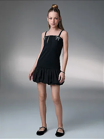 Vestido balonê com laços em pedraria | Iam Authoria