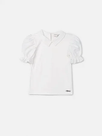 Blusa off white com mangas bufantes  | Animê