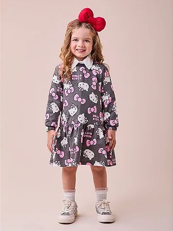 Vestido cinza da Hello Kitty | Momi