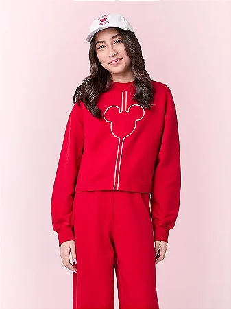 Casaco de moletom vermelho do Mickey | Iam Authoria