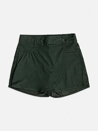 Short saia verde de sarja | Iam Authoria