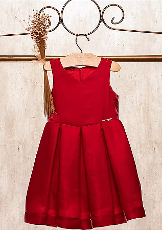 Vestido laço vermelho | Gabriela Aquarela