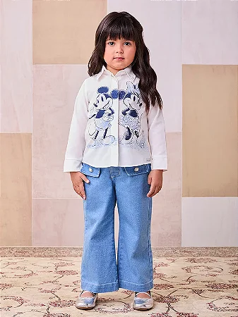 Camisa com estampa Mickey e Minnie | Animê