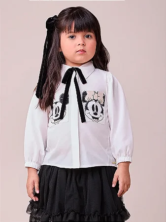 Camisa com laço da Minnie e Mickey | Animê
