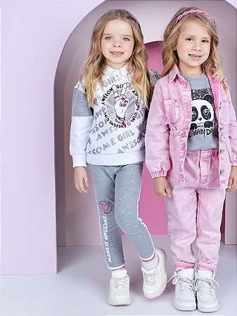 Conjunto casaco e leggin off | Momi