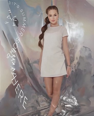 Vestido T-shirt Tricot e Forro Em Malha Branca | Collie