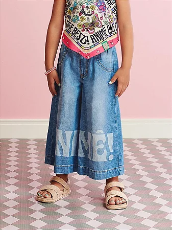 Calça jeans wide laser | Animê