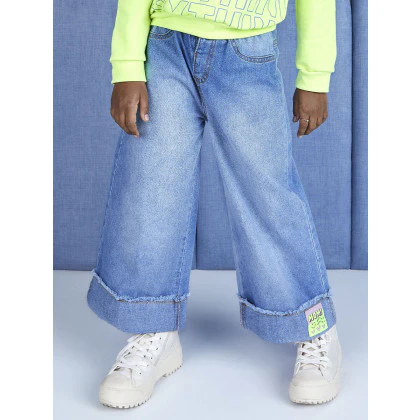 Calça jeans wide leg | Momi