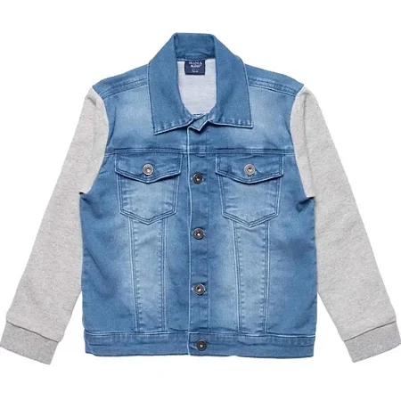 Jaqueta jeans manga moletom | Mania Kids