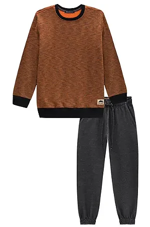 Conjunto inverso marrom barroso calça jogger | Luc.boo
