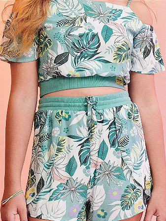 Short folhagem verde água | Iam Authoria