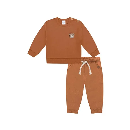 Conjunto moletom com pelúcia calça jogger | Luc.boo